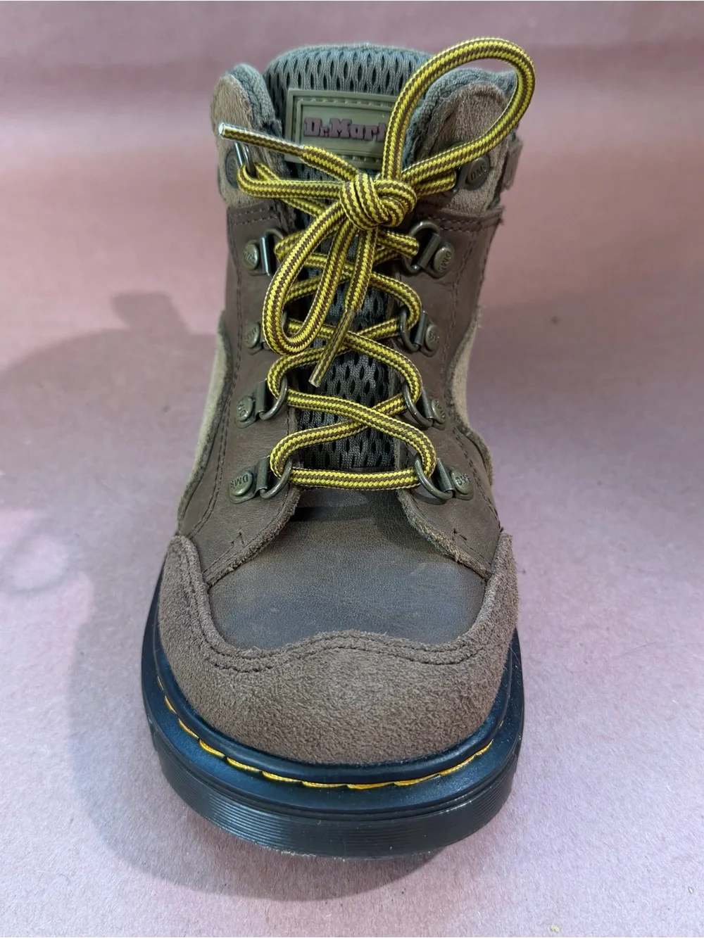 Dr. Martens Raffe Brown Kids Lace-Up Ankle Hiking Boots
